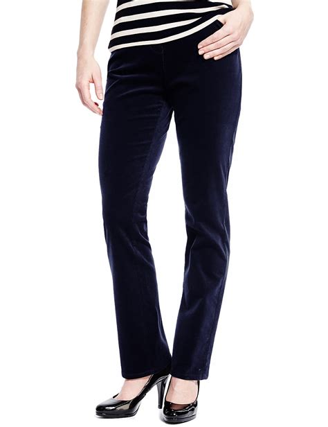 m&s women's navy trousers.